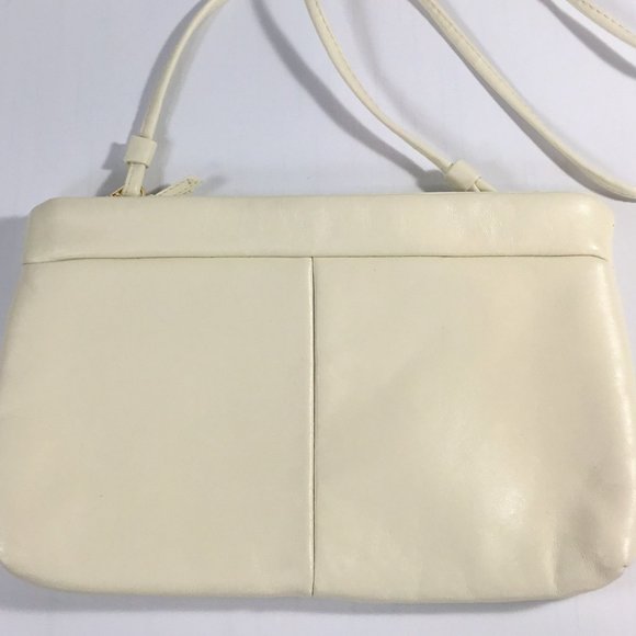 Vintage Cream Leather Purse - Picture 2 of 7